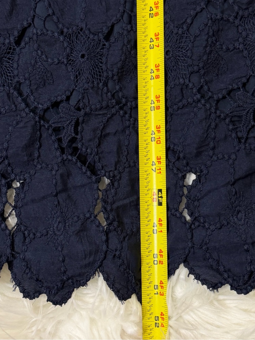 Women’s Navy Eyelet Delaney Dress Maxi - Picture 14 of 14